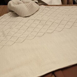 Madison 88 Cream Cowl Neck Poncho